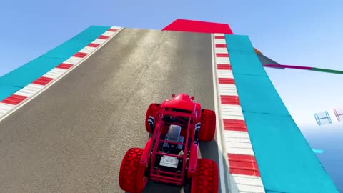 GTA V New Epic Parkour Race For Car Racing Challenge by Cars and Motorcycle, Founded Spider Shark10