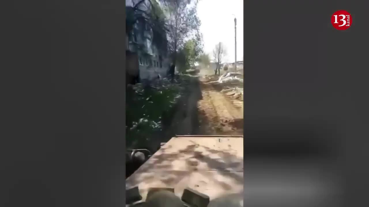 Ukrainian fighters advancing on Bakhmut streets with M80A combat vehicles provided by Slovenia