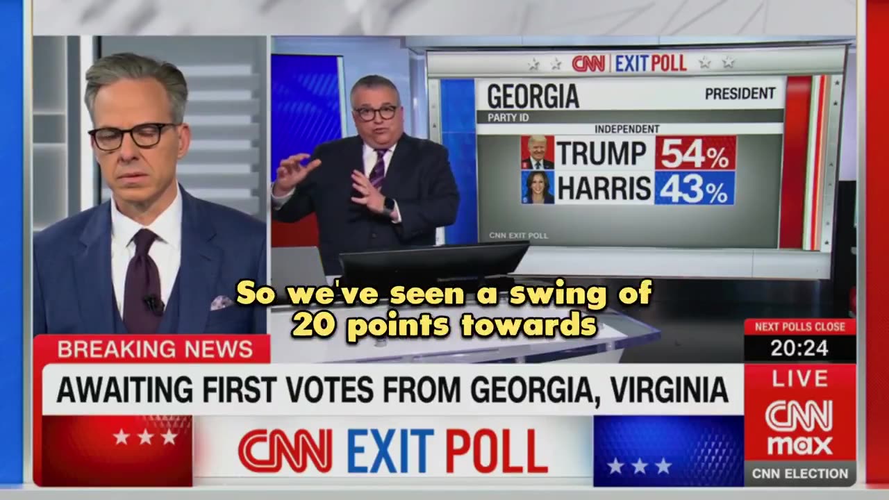 Georgia: TRUMP is winning independ. vote by 11 pts. In 2020, Biden won by 9 pts.