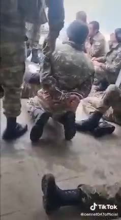 Armenian soldiers captured by Azerbaijani forces.