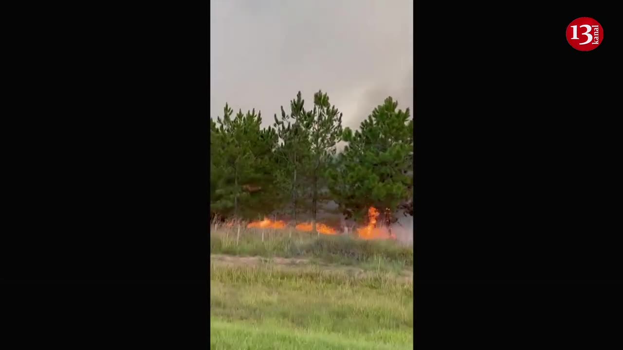 Authorities work to tame large wildfire raging in northeast Argentina