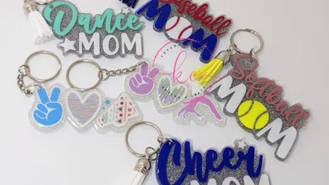 Keychains in various colors