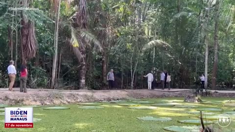 Biden is currently wandering the rainforests in Brazil with his daughter & shower buddy, Ashley.