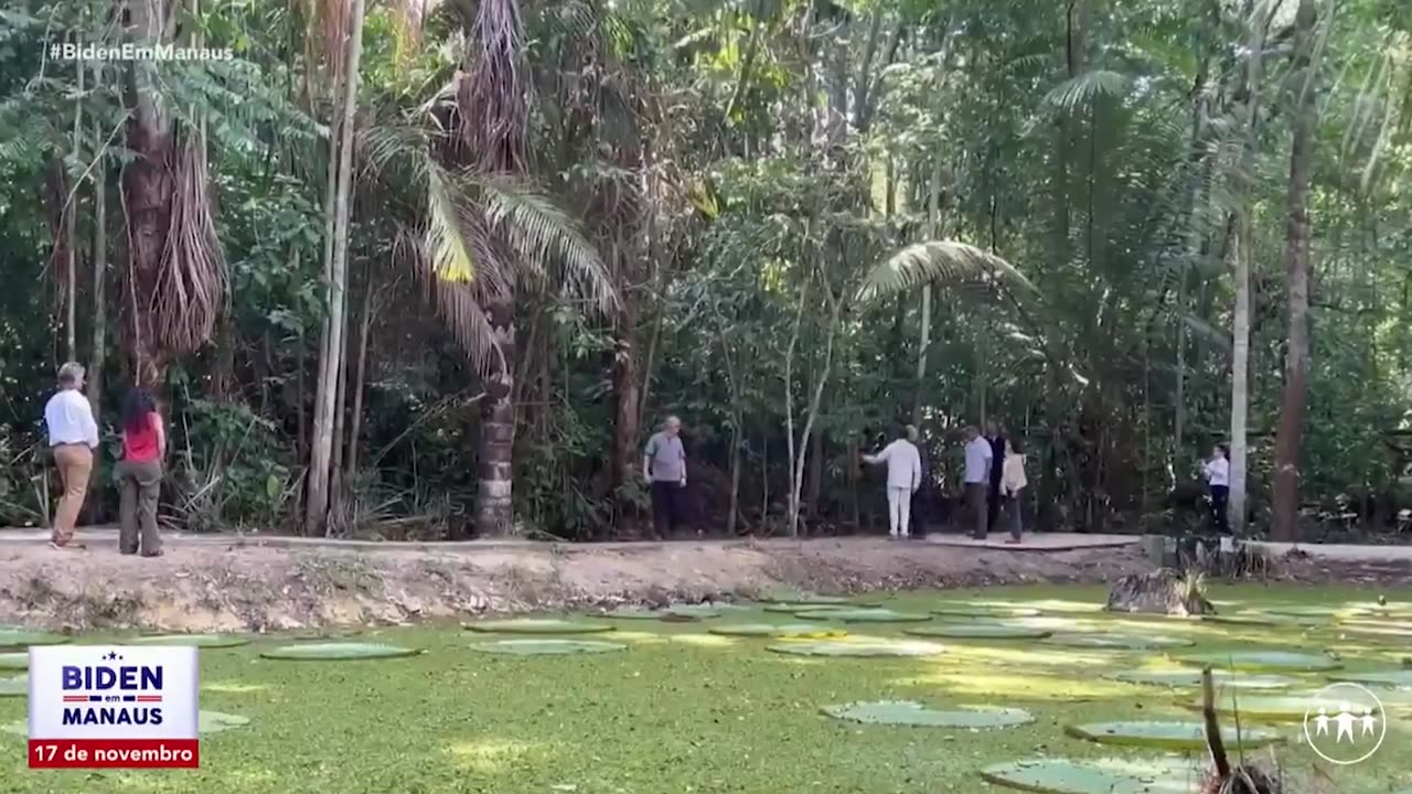 Biden is currently wandering the rainforests in Brazil with his daughter & shower buddy, Ashley.