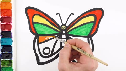 Beautiful Butterfly Drawing for kids | Learn to Draw | Art painting Ideas for children