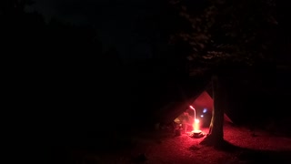 Tent . Tarp setup. Campfire. Nightlapse. Riverside wildcamping Sep 2022