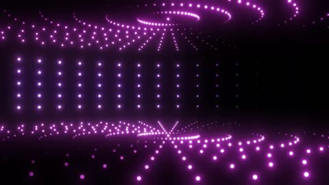 Short illuminated cylinder of purple light spots