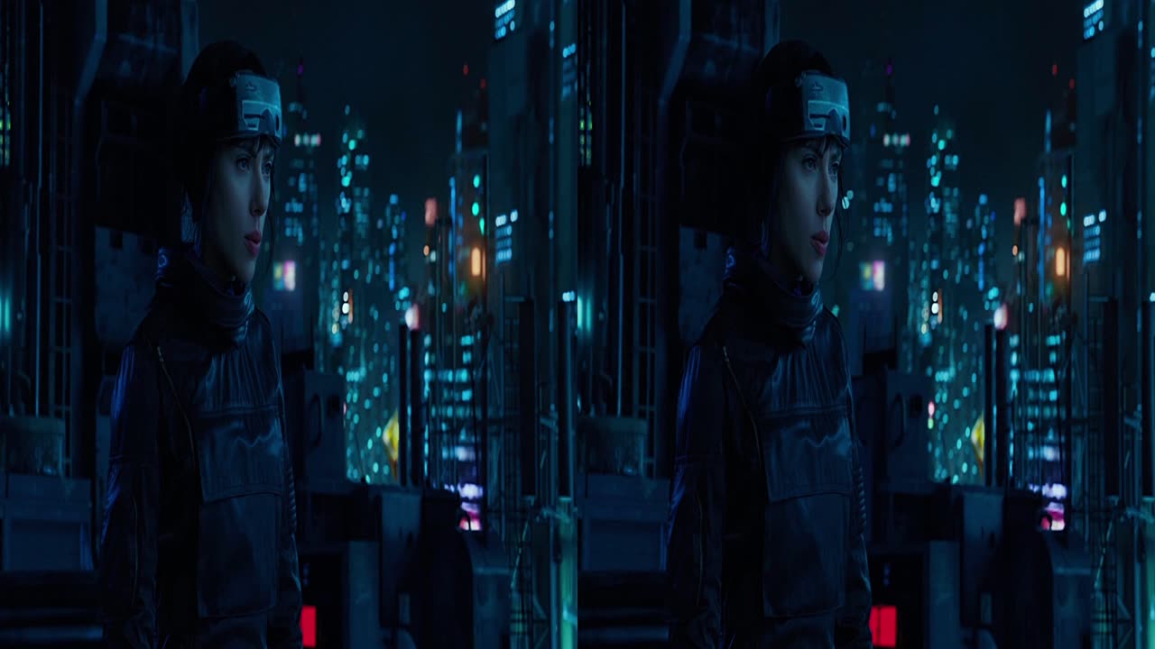 3D SBS Ghost in the Shell POP OUT 4K L 4K R 80% MORE BACKGROUND DEPTH P1