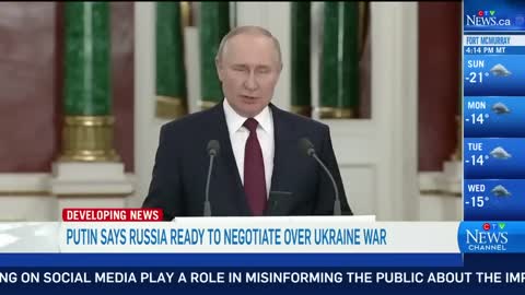 Putin says he's ready to negotiate with Ukraine, but will he?