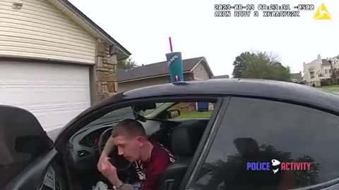 TWO MENTALLY ILL BULLDIKE TRANNY COPS ATTACK AND SHOOT A YOUNG MAN FOR NO REASON IN HIS DRIVEWAY