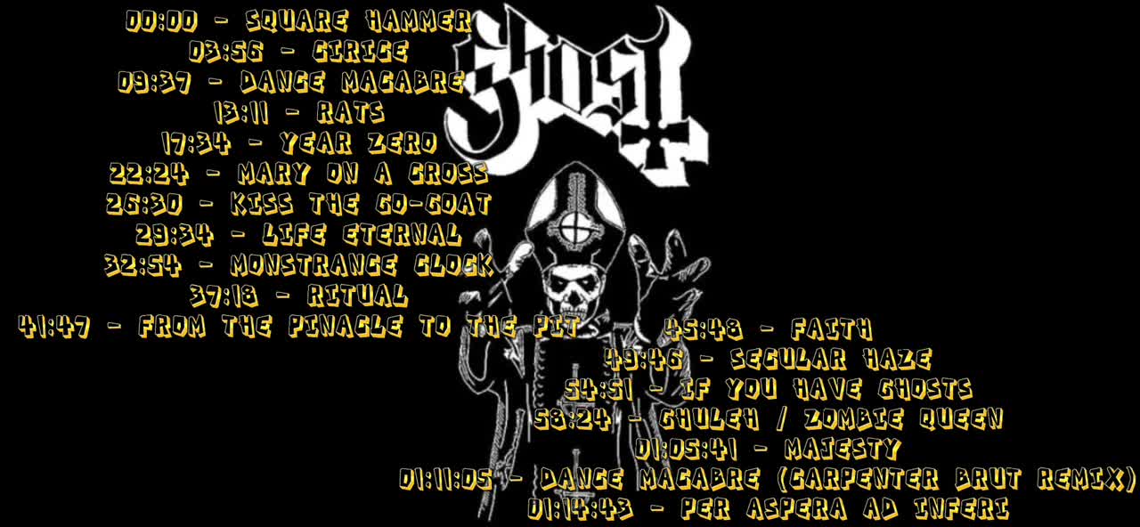 Ghost- Greatest Hits Playlist