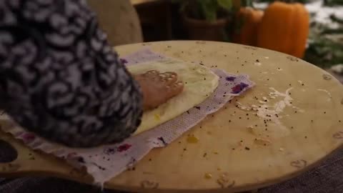 Traditional Azerbaijani breakfast - Indian toast and eggs #20