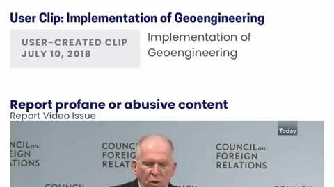 CIA Director On Weather Control