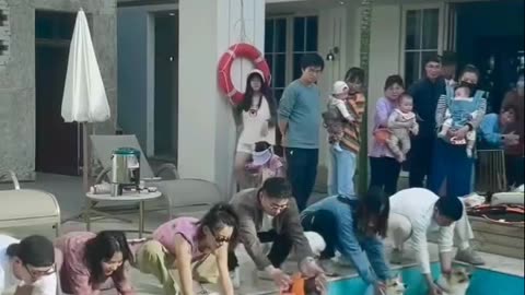 Dogs swimming competition 😍😍