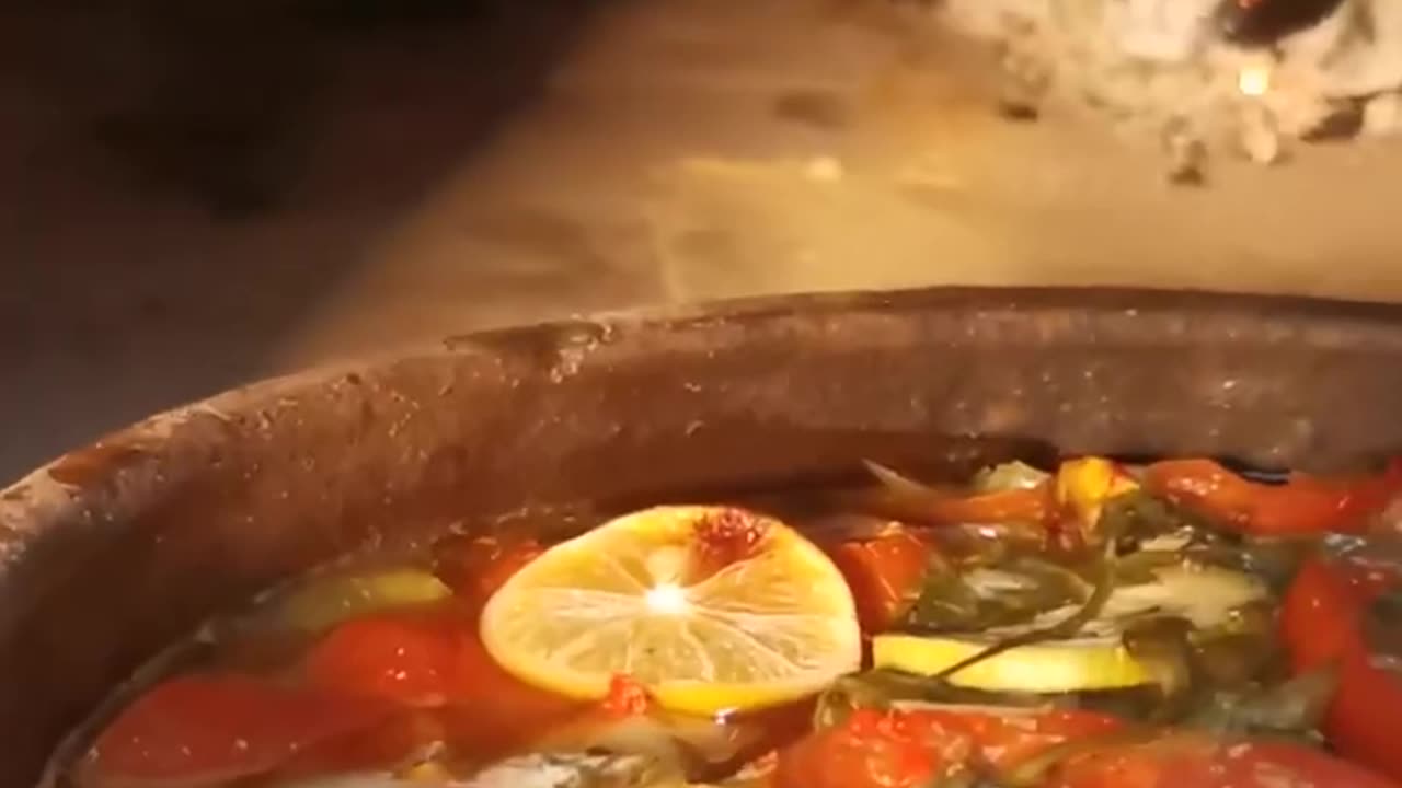 How To Cook A Delicious Meat Dish In A Stone Oven - instant oven perfection! #shorts Remix WILD
