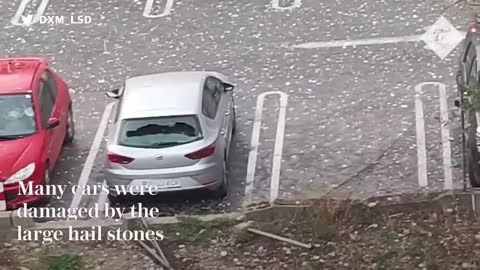 Giant hailstones kill toddler and injure 30 in Spain