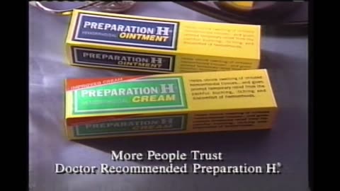 Preparation H Hemorrhoid Commercial (1997)