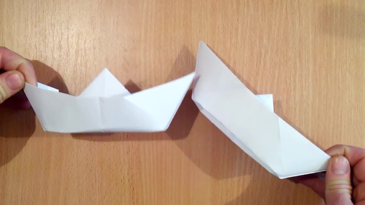 Как сделать кораблик оригами, origami boat