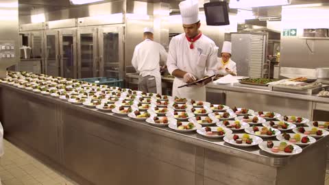 How The World's Largest Cruise Ship Makes 30,000 Meals Every Day