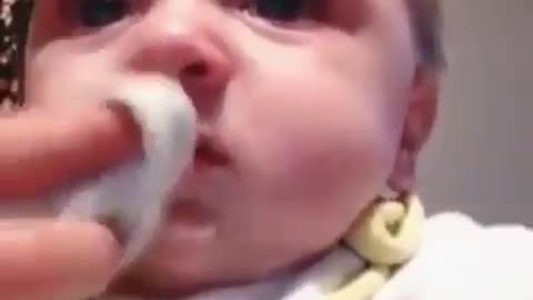 The baby was stunned