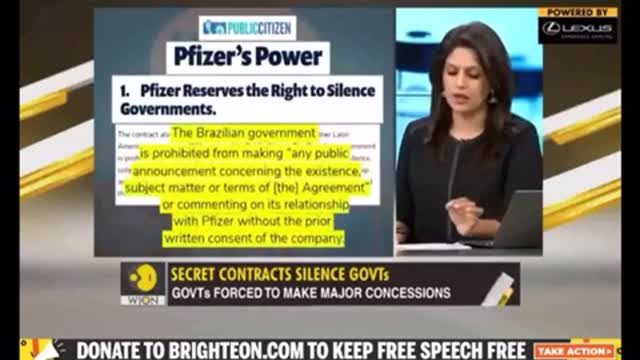 Brazil is not allowed to take any donations of the Pfizer vaccine