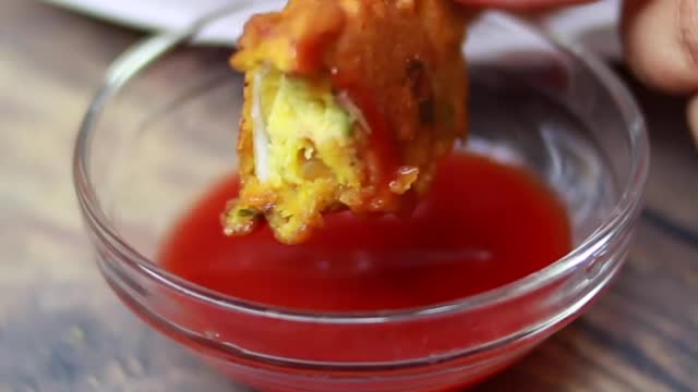 Crispy Snack Egg Recipe with Ketchup