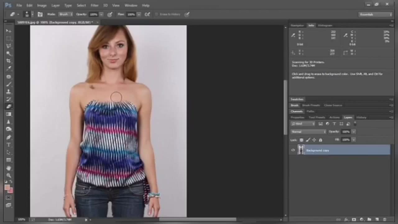 How to remove clothes form photo