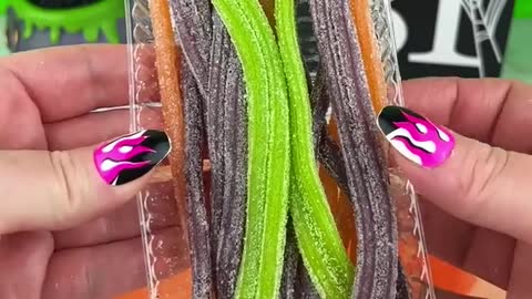 Packing School Lunch with CANDY Food (part 11) Satisfying Video ASMR! #asmr #candy 🎃👻