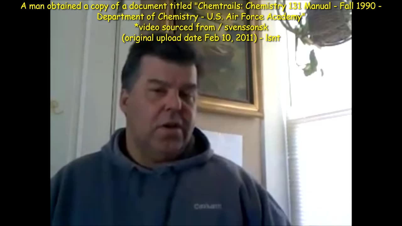 12 years ago a man came across some very useful information about chemtrails