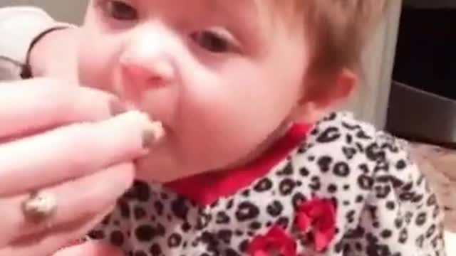 Funny Baby Videos eating fruits