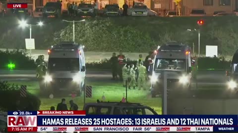 Hamas released 13 Israelis and 12 Thai nationals. Israel sent 150 relief trucks into Gaza Strip