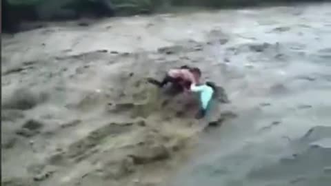 Swept Away Over The Waterfall