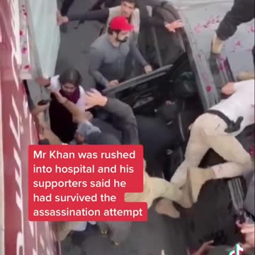 Moment Imran Khan is shot