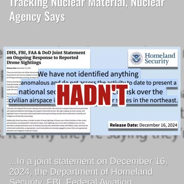 Fact Check: Drones Reported Over New Jersey, New York Are NOT Tracking Nuclear Material, Agency Says