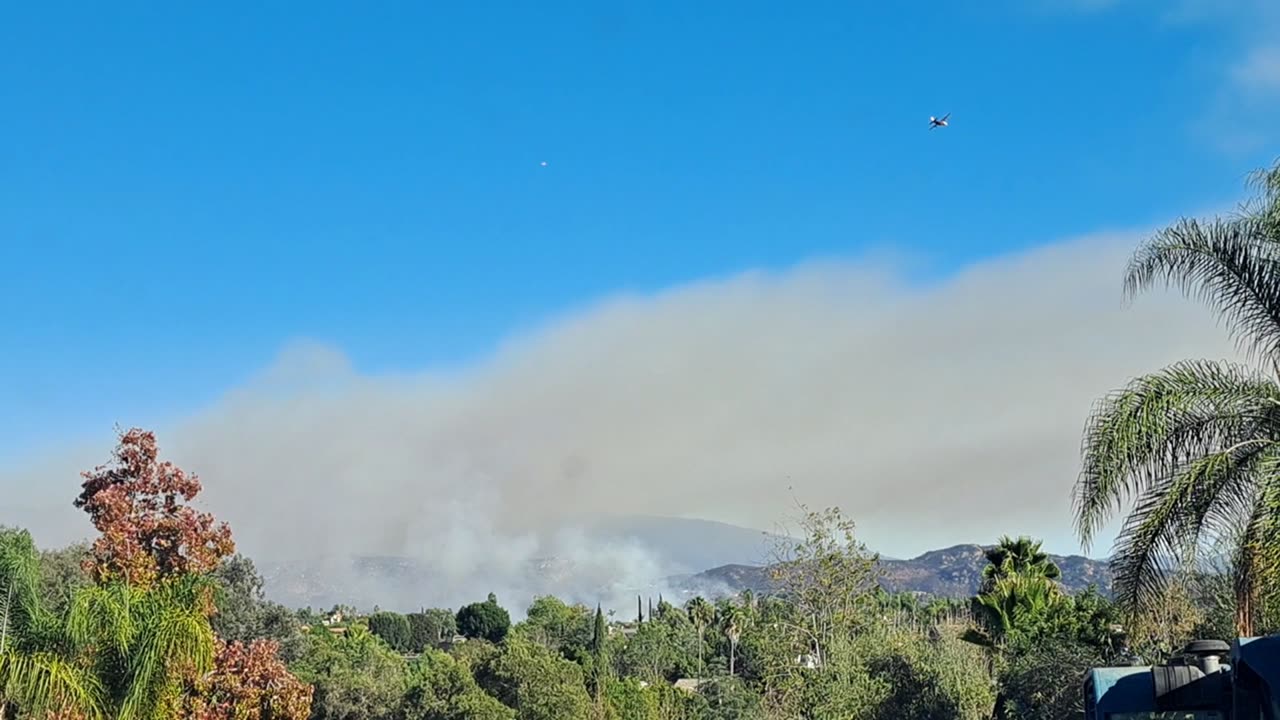 The Garden Fire, Fallbrook, California. Raw Footage F 2:28 pm 11-08-24