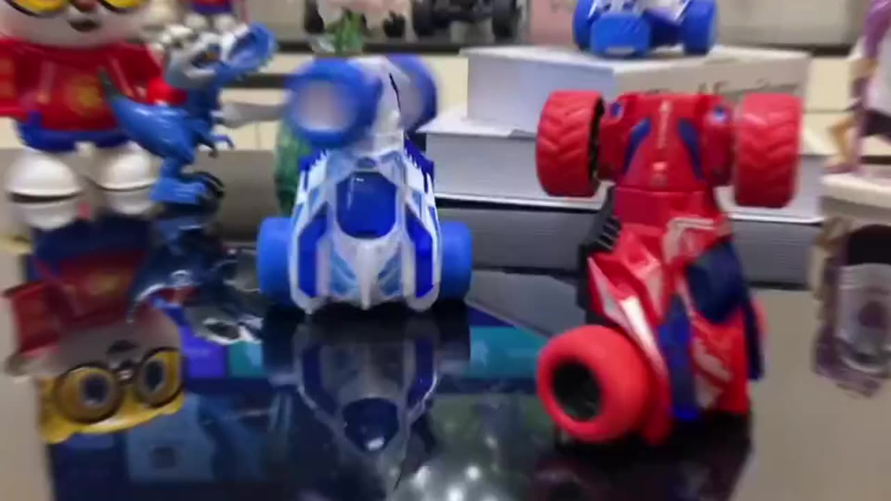 Pull Back Cars Monster Truck Turnable Head Vehicles 360