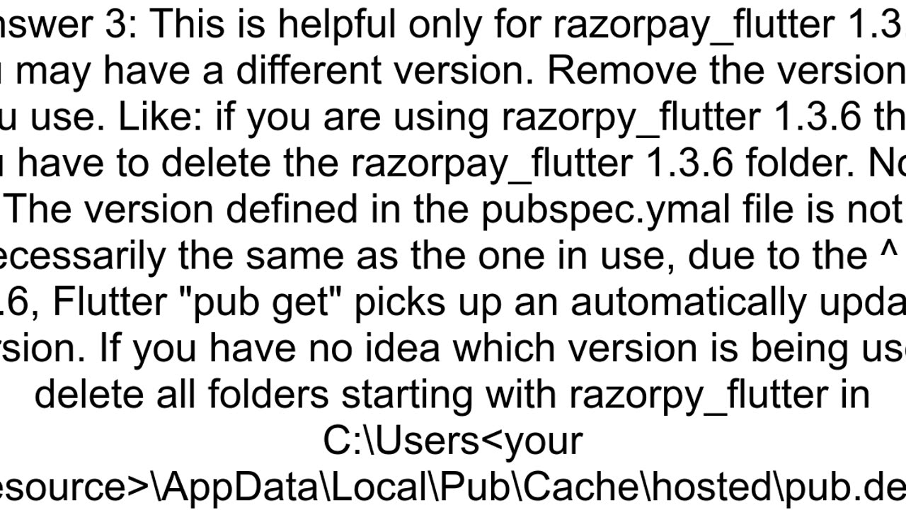 Flutter The plugin razorpay_flutter doesn39t have a main class defined in CUsers