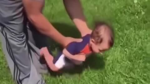 what happens when you put your baby on the grass