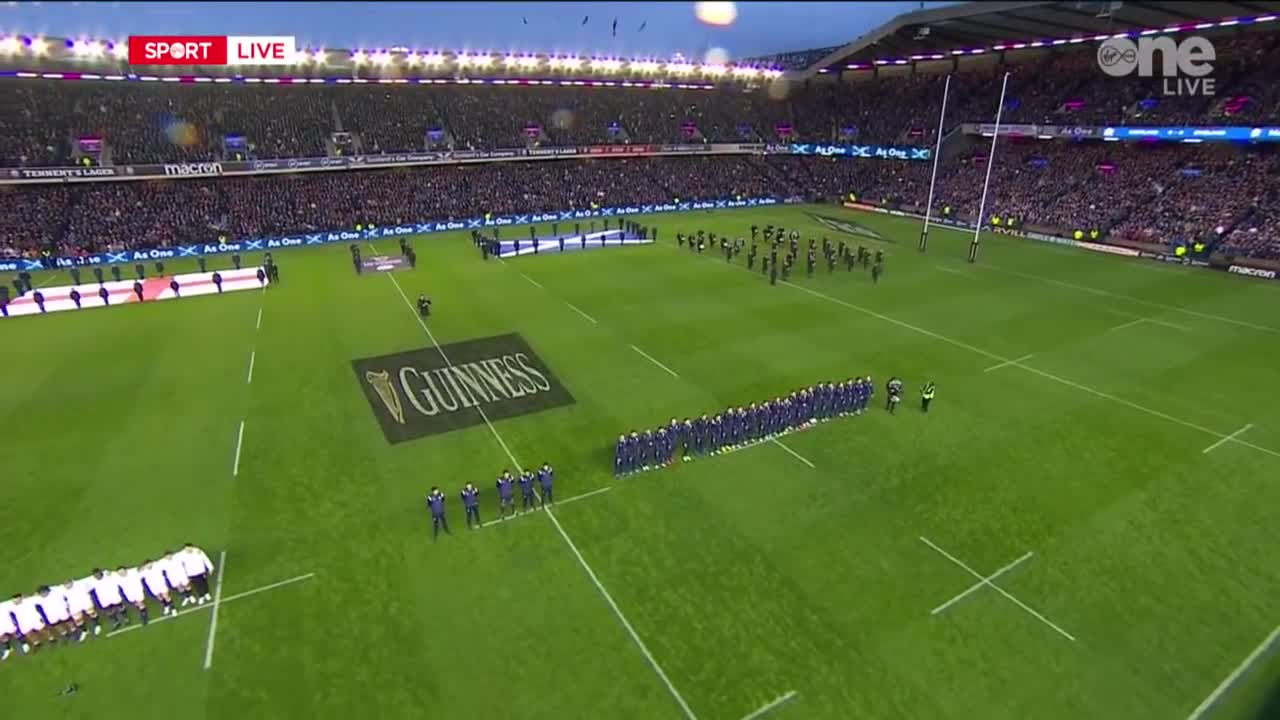 Flower of Scotland at Murrayfield ahead of Scotland vs England!