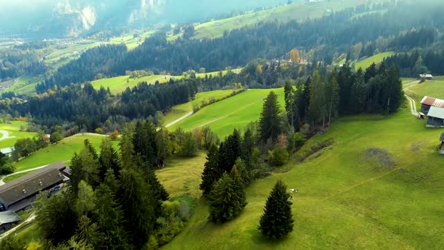 Swiss Alps UAV Aerial Scenery 4K HD