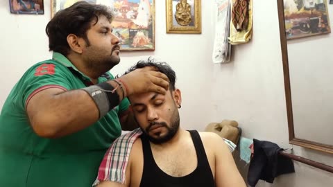 Hair and Skin Cracking Head Massage by Shamboo _ Indian Massage (720p60fps)