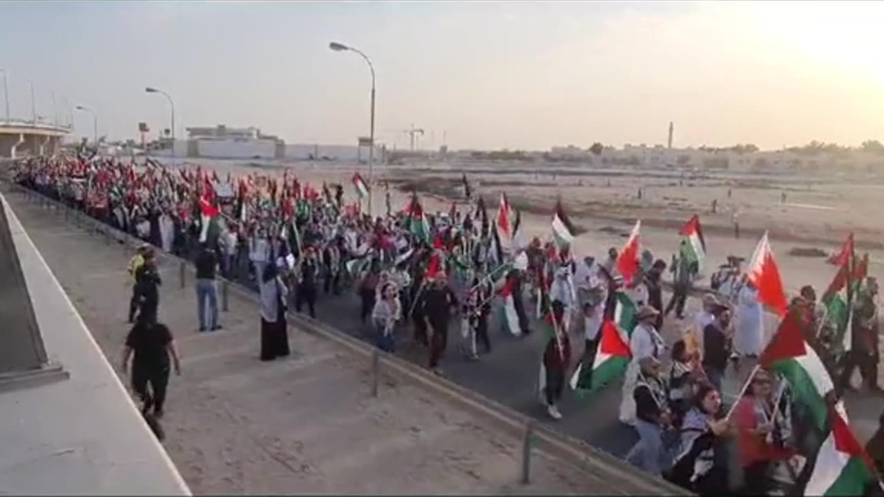 BAHRAINI PROTESTERS DEMANDED THE CLOSURE OF ISRAELI EMBASSY IN MANAMA