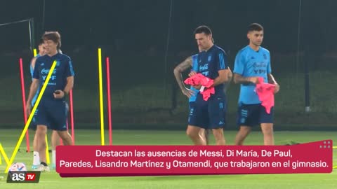 ARGENTINA ya ENTRENA en QATAR: AUSENCIA de LEO MESS