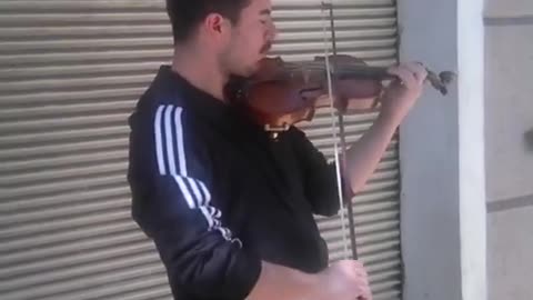 Violinist, classical music, Ciudad Vieja, Montevideo