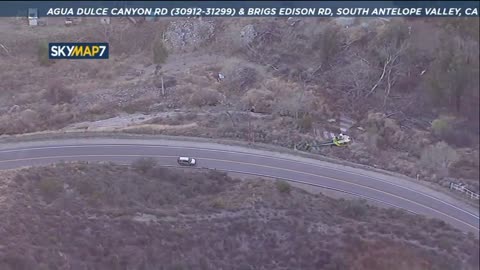 Police pursuit near Palmdale, Claif.