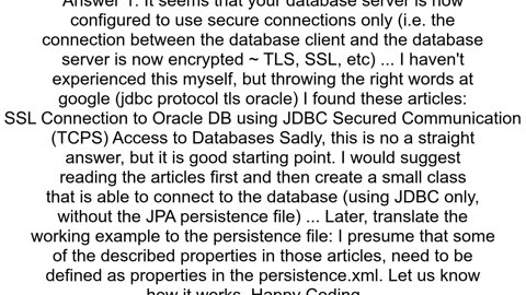 Connecting to Oracle DB using Persistencexml file