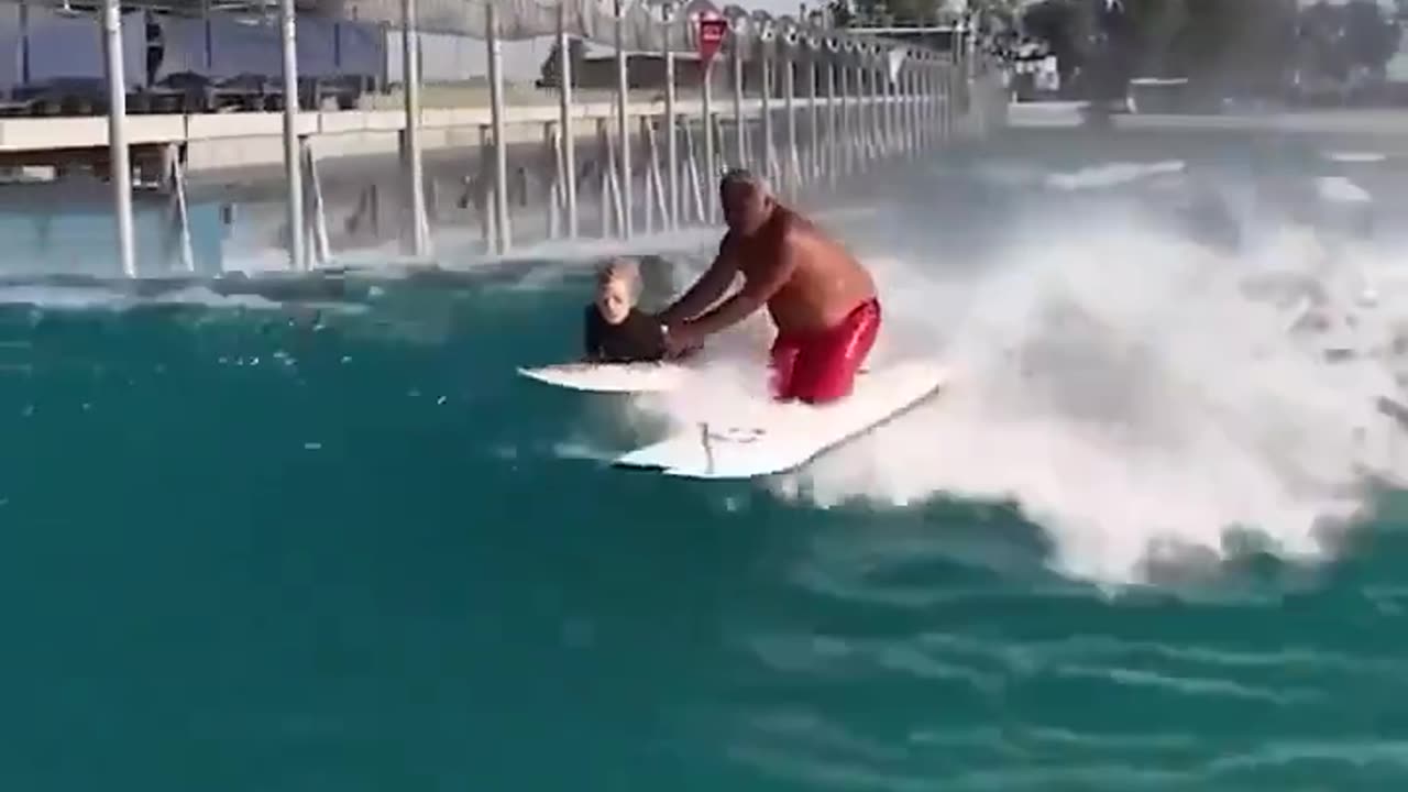 Surf instructor is on another level