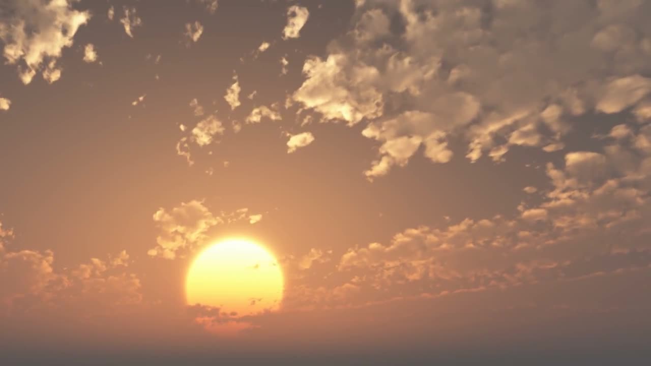 Sunrise and sunset rolling clouds in the sky