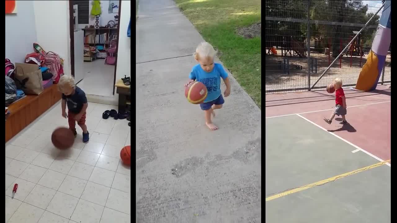 Nene de 2 años muestra asombrosas habilidades para el dribbling