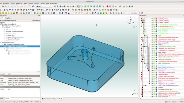 Freecad 0.19 Formenbaubeispiel Teil 1